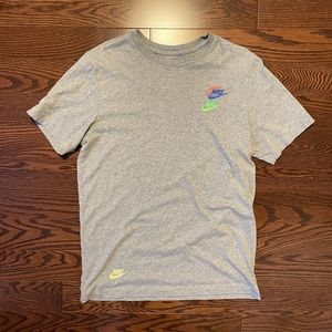 Nike Grey Patchwork Logo Shirt Size Small Good condition
